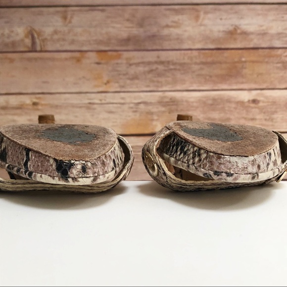 Elaine Turner “Claudia” Python snake print heels - Picture 7 of 8